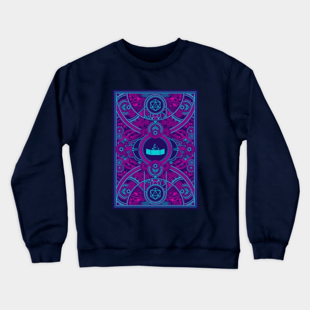 Cyberpunk Game Master with D20 Dice Tabletop RPG Crewneck Sweatshirt by dungeonarmory